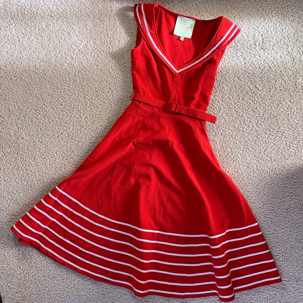 Myrtlewood Red Sailor Dress